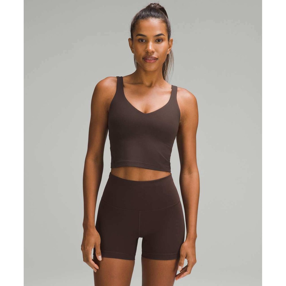 Lululemon Align Tank Top Espresso Brown Sz 4 Cropped Yoga Gym Workout Athleisure